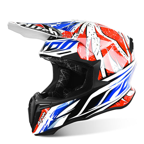 Leader XL Red Gloss Twist Helmet MX Airoh