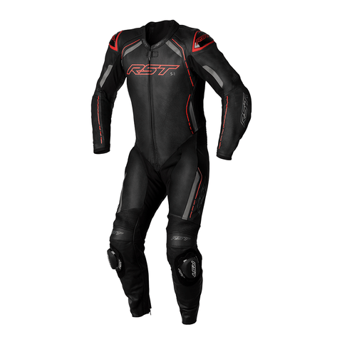 RST S1 CE 1-PC LEATHER SUIT [BLACK/GREY/RED] 42 M