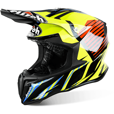 Strange XL blue gloss Twist Helmet MX Airoh